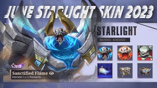 JUNE STARLIGHT SKIN 2023  ALL REWARDS IN JUNE STARLIGHT SKIN  ML LEAKS [upl. by Gildea]