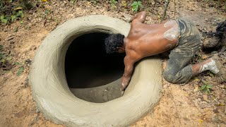 Building The Most Secret Temple Underground House Swimming Pools by Hand in the Wood [upl. by Ros]