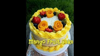 Mango Fruit Cake Part 1 How to make a sponge cake [upl. by Joh750]