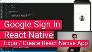 Google Sign In with React Native Expo CreateReactNativeApp [upl. by Valeria706]