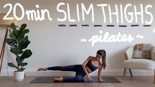 20MIN slim thighs pilates workout  tone amp lengthen legs  no equipment  LIDIAVMERA [upl. by Evad]