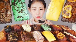 꾸덕꾸덕 돌체테리아 돌낭시에 휘낭시에 먹방 Financier Bread Dessert eating showmukbang korean food [upl. by Furmark]