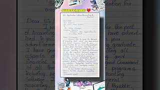 How To Write Job Application Letter For Accountant  handwriting letterwriting job viral shorts [upl. by Asillim]