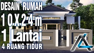 DESAIN RUMAH 10 x 24 meter I Gorontalo – DESAIN RUMAH MINIMALIS MODERN [upl. by Rior]