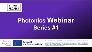 Photonics Webinar Series 1  Quantum application [upl. by Daenis24]