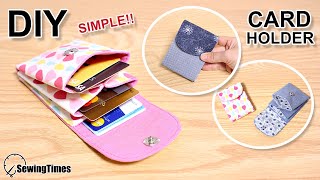 DIY SIMPLE CARD HOLDER  Card Wallet Easy Tutorial sewingtimes [upl. by Niknar445]