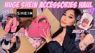 HUGE SHEIN ACCESSORIES HAUL 2023  50 items  shoes purses nails jewelry keychains amp more [upl. by Cassiani927]