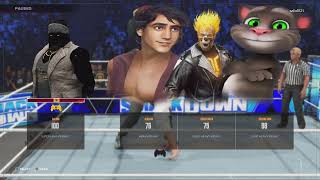 WWE 2K24 EOA VS THREE SUPER STARS  WWE GAMEPLAY [upl. by Wera]