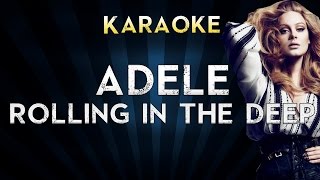 Adele  Rolling in the Deep  LOWER Key Karaoke Instrumental Lyrics Cover Sing Along [upl. by Florinda]