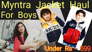 Myntra jacket haul l Myntra jackets for boys l Myntra jacket unboxing l Myntra winter haul l [upl. by Acirea]