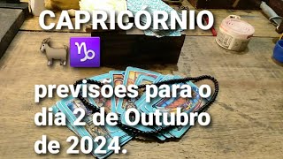 Capricórnio previsões para o dia 2 de Outubro de 2024 capricornio signodecapricornio [upl. by Eugor]