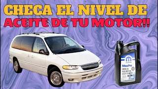 😲​ Mide TU MISMO el NIVEL DE ACEITE DE MOTOR de tu Voyager Caravan Town amp Country ¡SUPER FACIL😲​ [upl. by Zizaludba]