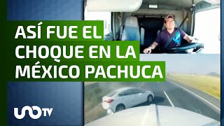 El conductor del tráiler grabó el momento del accidente [upl. by Ardnasella]