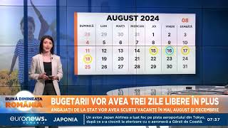 Zile libere 2024 Bugetarii vor avea trei minivacanțe [upl. by Earehc]