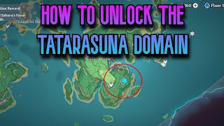 How To Unlock The Tatarasuna Domain Shakkei Pavilion  Inazuma Guide  Genshin Impact 20 [upl. by Lahtnero]