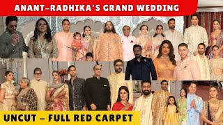 UNCUT  Anant Ambani amp Radhika Merchants Red Carpet  Full Event  SRK Salman Priyanka Katrina [upl. by Eenet]