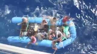 Rescue at Sea Royal Caribbean Navigator Of The Seas on 5111 9 Refugees [upl. by Parthen995]