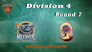 Atlasbasket  Div 4Round 7  HOLYDIVERS vs LFC [upl. by Ardle]