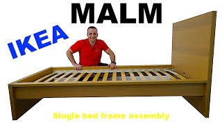 IKEA MALM bed frame assembly instructions [upl. by Pronty]