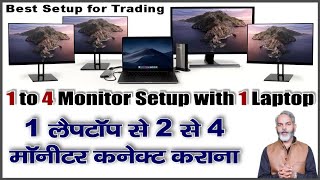 4 Monitor Setup with Laptop for Stock Trading [upl. by Annaid]