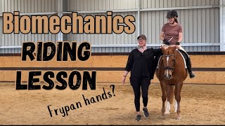 Biomechanics riding lesson  creating contact [upl. by Berglund]