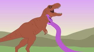 Tyrannosaurus Rex vs Titanoboa  Animation [upl. by Asoj974]