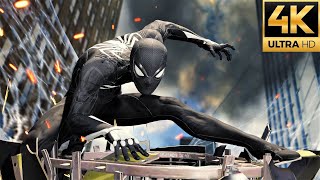 Black Suit SpiderMan Saves The City  SpiderMan Remastered PC 4K 60FPS [upl. by Hasheem572]