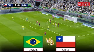 🔴Live  Brazil vs Chile I World Cup Qualifier Conmebol I Full Match Streaming I eFootball Pes 21 [upl. by Gatias]