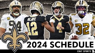 New Orleans Saints 2024 NFL Schedule Opponents And Instant Analysis [upl. by Dorina]