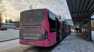 Savonlinja 455 Volvo 8900LE B8RLE 6x2  Jouko bus line 1X in Lappeenranta Finland [upl. by Karil]