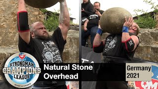 Natural Stone Overhead  World Record Breakers 2021  Strongman Champions League [upl. by Atteuqram]