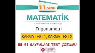 Sonuç Yayınları 11Sınıf Matematik Kitabı Trigonometri Konusu 8891 Sayfaları [upl. by Esdnyl]