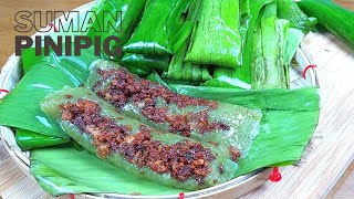 Suman Pinipig with Buko and Latik [upl. by Ekim773]