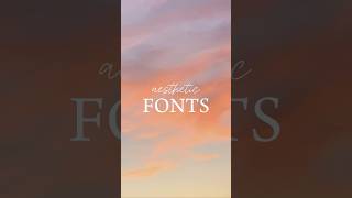 aesthetic fonts for your next design project ✨design aesthetic fonts art typo typography [upl. by Breed]