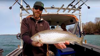 Fast Action Trout and Salmon Fishing on Lake Superior [upl. by Tempest]