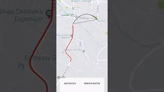 Smooth google map route animation on android  trail [upl. by Navillus671]