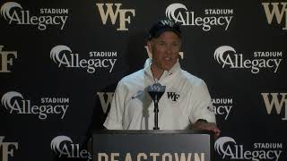 Wake Forest Football coach Dave Clawson postOle Miss press conference [upl. by Ladnek]