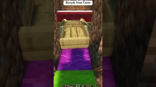 Unlock Infinite Iron NOW Easy Minecraft Iron Farm Tutorial shorts [upl. by Crosby]