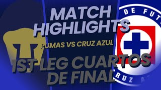 Pumas vs Cruz Azul 02  All Goals and Highlights  Liga MX  1st Leg Quarter Finals  10052024 [upl. by Aerdnaed]