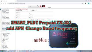 SMART PLDT Prepaid FX ID3 add APN Change Band Frequency  airblue channel [upl. by Cassey187]