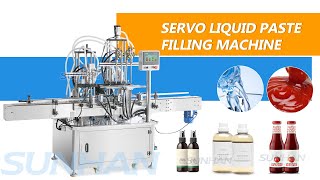 How To Use Automatic Servo Magnetic Pump Piston Pump Liquid Paste Filling Machine [upl. by Selestina]