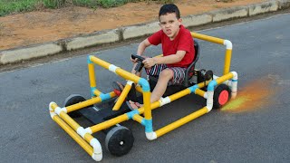 NOSSO SUPER CARRINHO KART ELÉTRICO Kids [upl. by Wiskind]