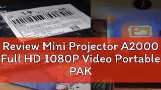 Review Mini Projector A2000 Full HD 1080P Video Portable PAKET LENGKAP ORIGINAL [upl. by Aivirt]