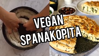 Vegan Spanakopita  Tofu and spinach filling [upl. by Jaan]