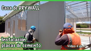 Cómo Instalar PLACAS de FIBROCEMENTO para una CASA de DRYWALL paso a paso tratamiento de juntas ❗ [upl. by Otrebire751]