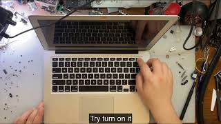 English Sub Macbook Air 2017 A1466 battery replacement [upl. by Pawsner]