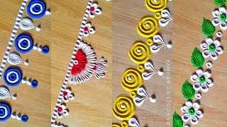 Border Rangoli Designs For 9 Days of Navratri Border Rangoli Diwali Rangoli Rangoli Designs [upl. by Follansbee]