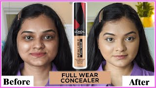 Loreal infallible Full Wear Concealer Swatches  Conceal Dark Circles amp Pigmentation  Testing [upl. by Wernick451]