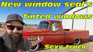 Fixing the noisy windows and adding window tint to my 65 crown Vic swap pickup Looks so good [upl. by Latsryk]