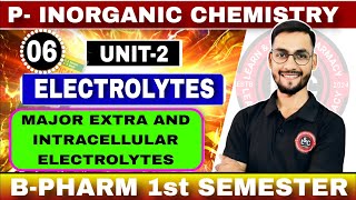 🔴Major Intra And Extracellular Electrolytes I What is Electrolytes  B Pharmacy 1st semester [upl. by Orbadiah63]